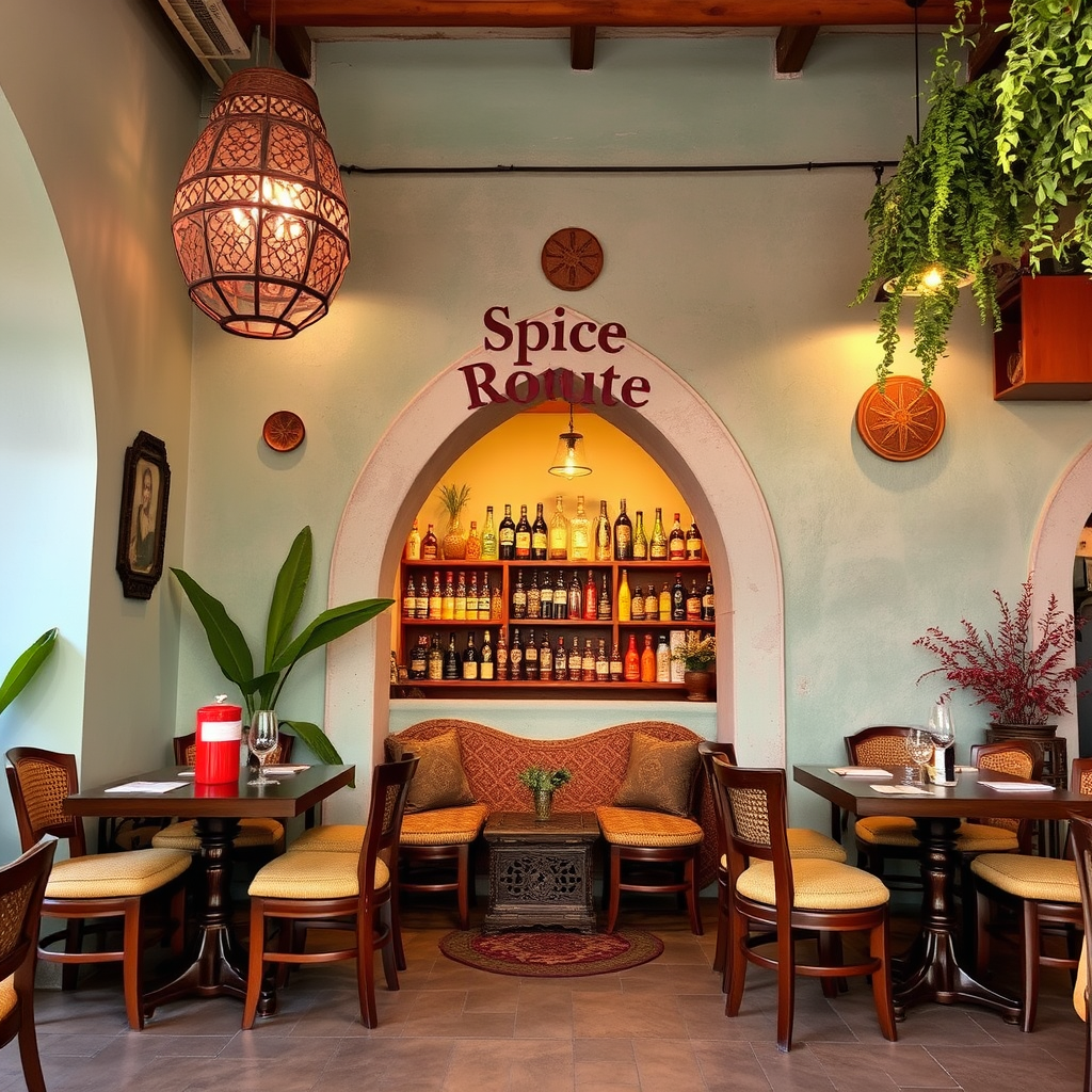 Main logo studio: Spice Route Cafe - arab style