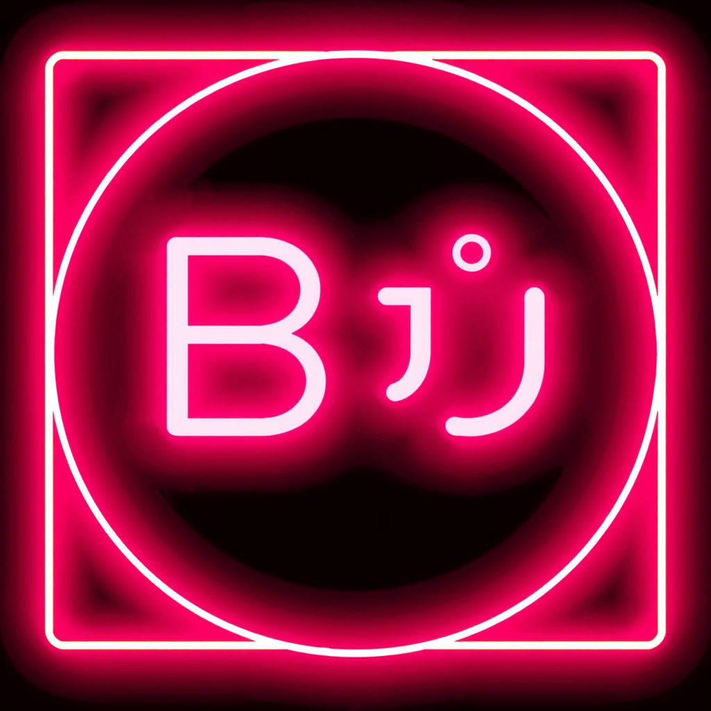 Main logo studio: I would like you to create a neon logo for a music-focused TikTok channel. The channel name is "BØ," and I want that name to be the logo itself, enclo
