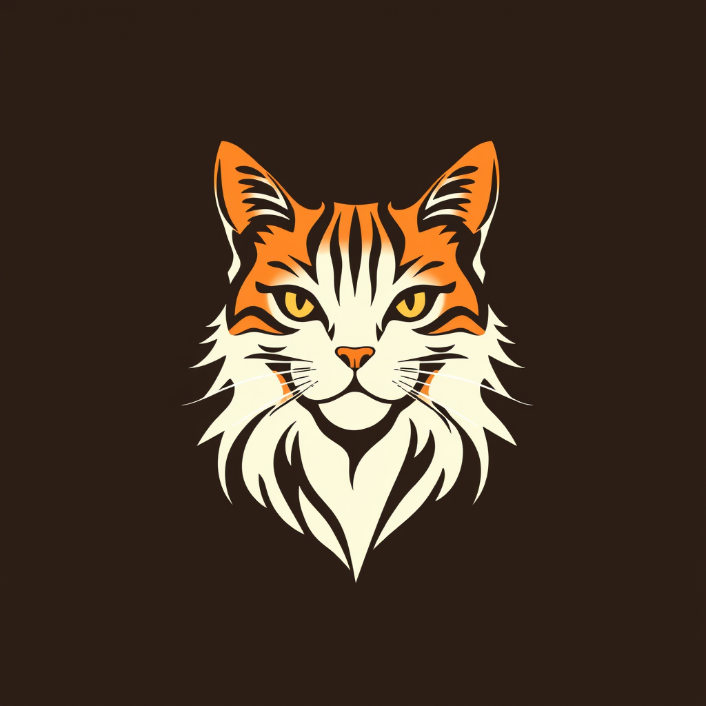 Main logo studio: Make a cat logo with a Muhammad grafi design using Arabic script