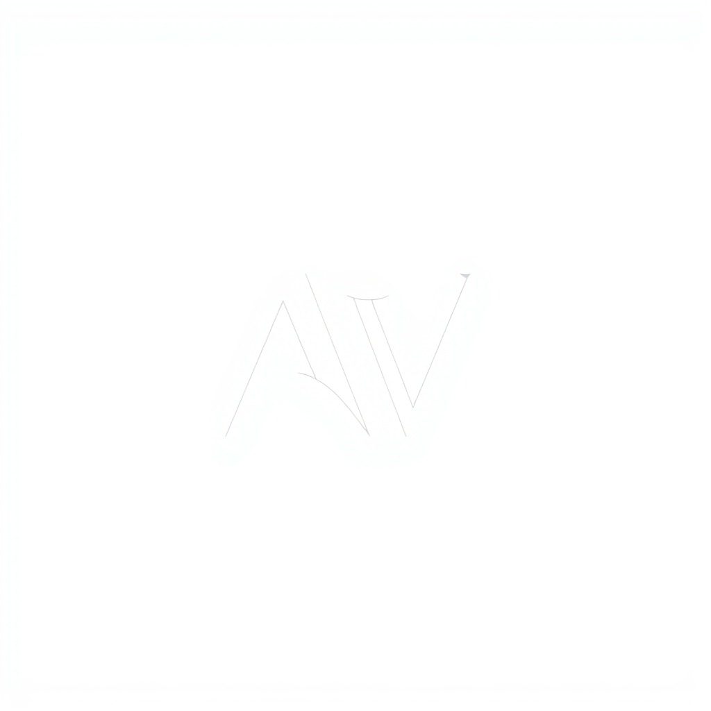 Monogram Logo idea: monogram logo combining the letters Av , elegant intertwined letterforms, flat vector logo, centered, solid white background, high contrast, luxury br