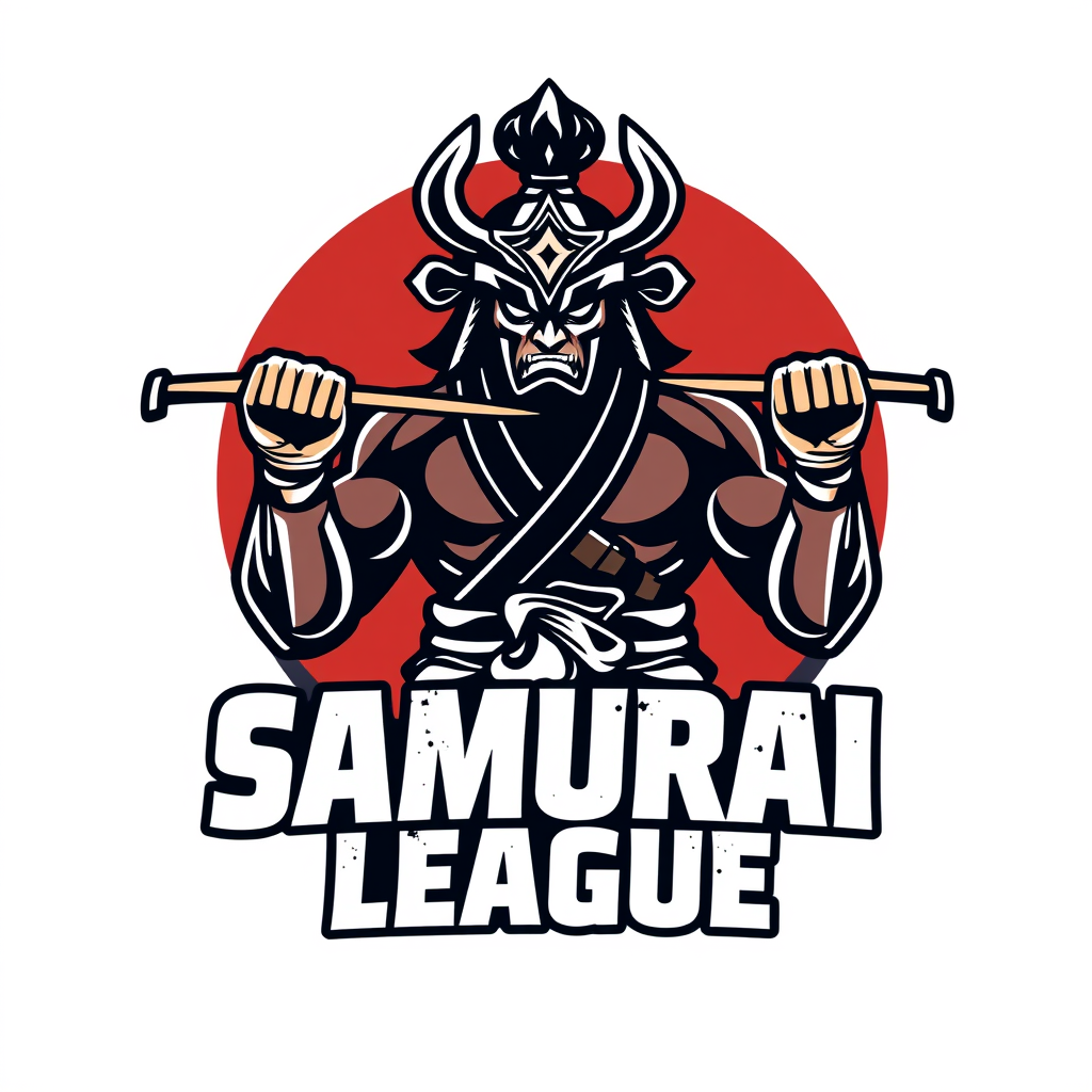 Main logo studio: The Name is just "SAMURAI-LEAGUE" The logo is made for a calisthenics competition, for advertising and for certificates for the winners and as a headl