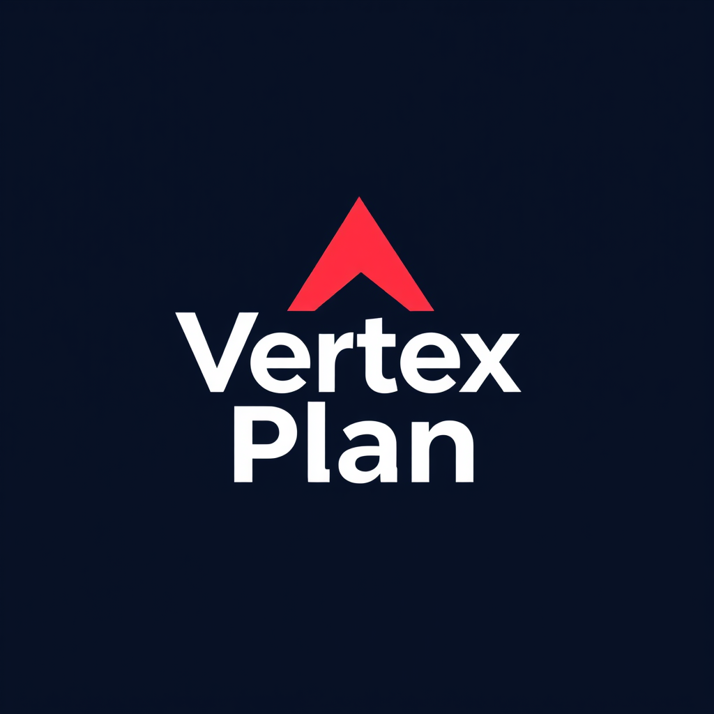 Main logo studio: it's a web platform and make me a logo for this company Vertex Plan uses these two colors #1f5c4a #221f1a