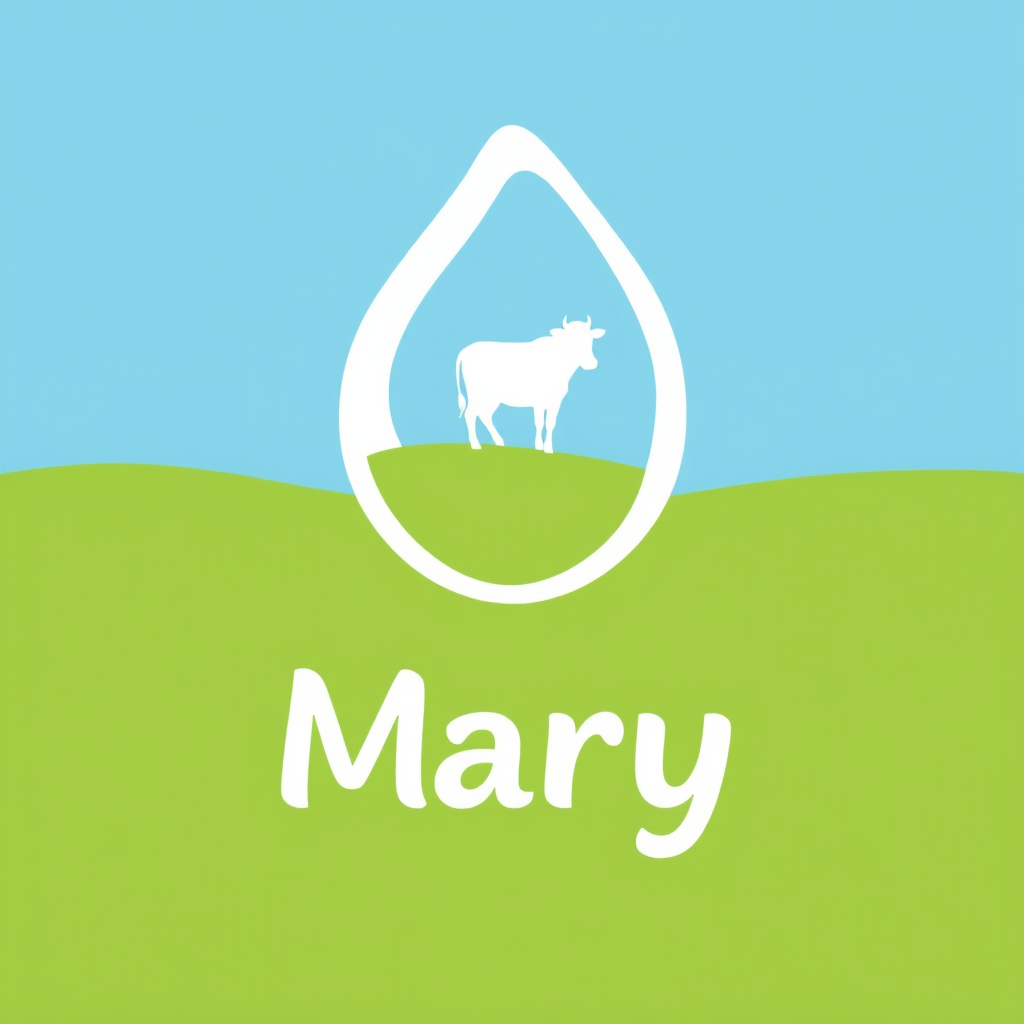 Main logo studio: Brand: Lacteos Mary. Industry: dairy products (milk, cheese, yogurt, butter). Style: clean, modern and trustworthy, with a friendly artisanal touch. S