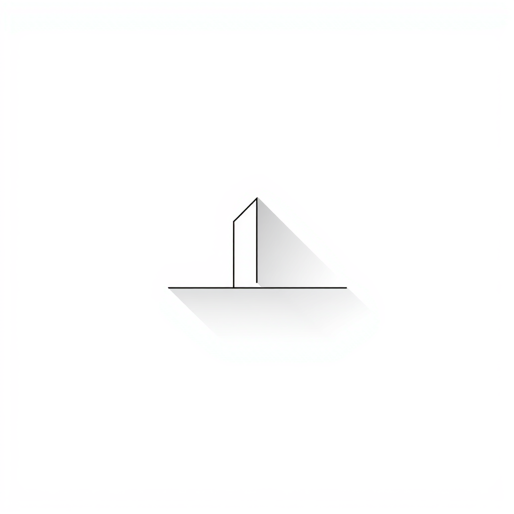 Abstract Logo idea: abstract logo mark for “} Minimal architecture, thin lines, partial structure, fading into soft shadows, elegant, monochrom , geometric abstract shape