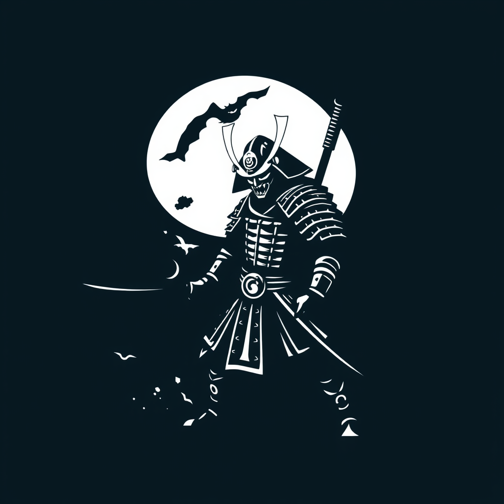 Main logo studio: quiero un logo de tipo que diga kamay y tenga un estiolo samurai