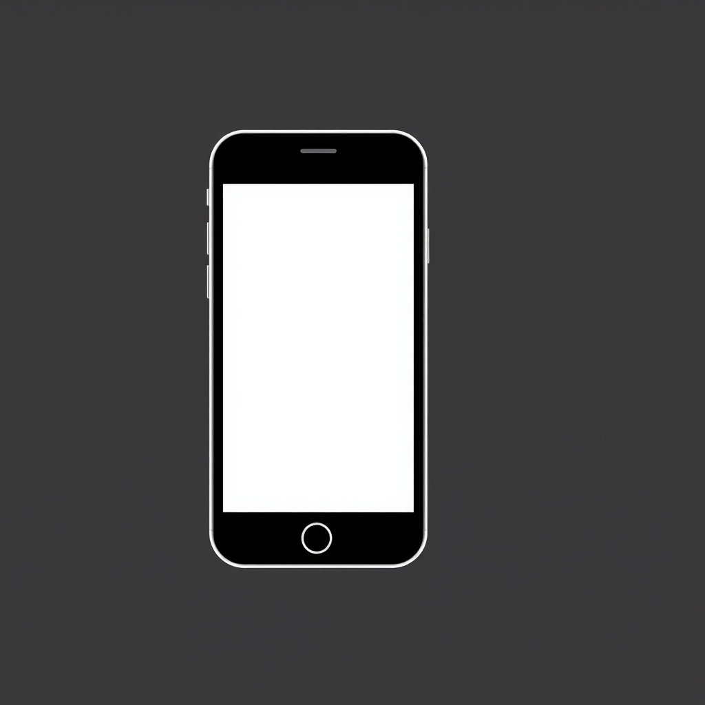 Main logo studio: Make a cellphone logo with a black screen with a white background Change the size of the small phone