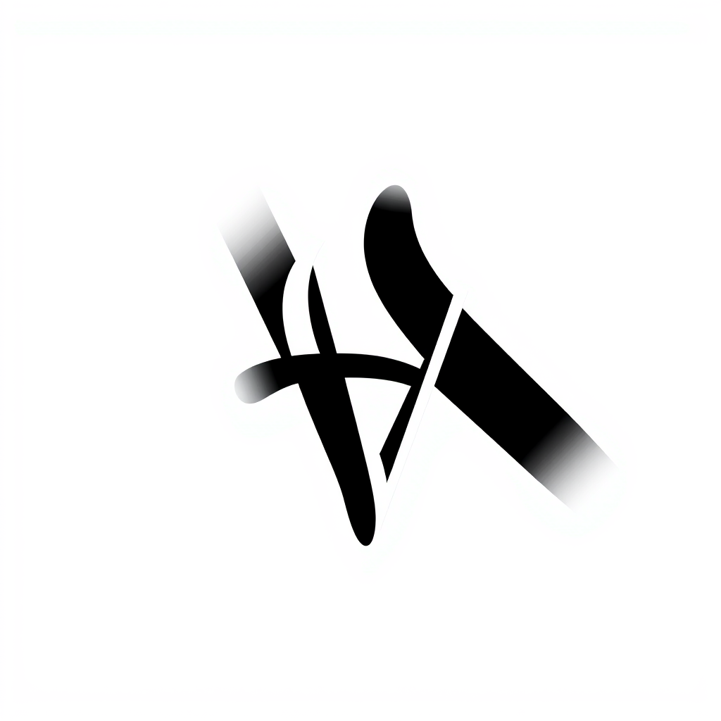 Monogram Logo idea: monogram logo combining the letters YSVS, four intertwined letters, luxury fashion monogram, elegant, symmetrical, black and white, minimal, similar t
