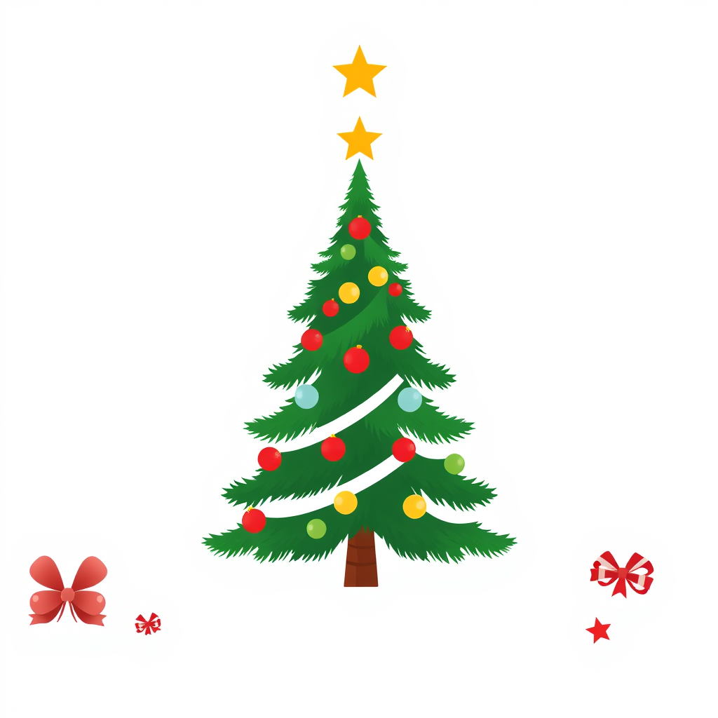 Main logo studio: Make a logo of a white background Christmas tree image
