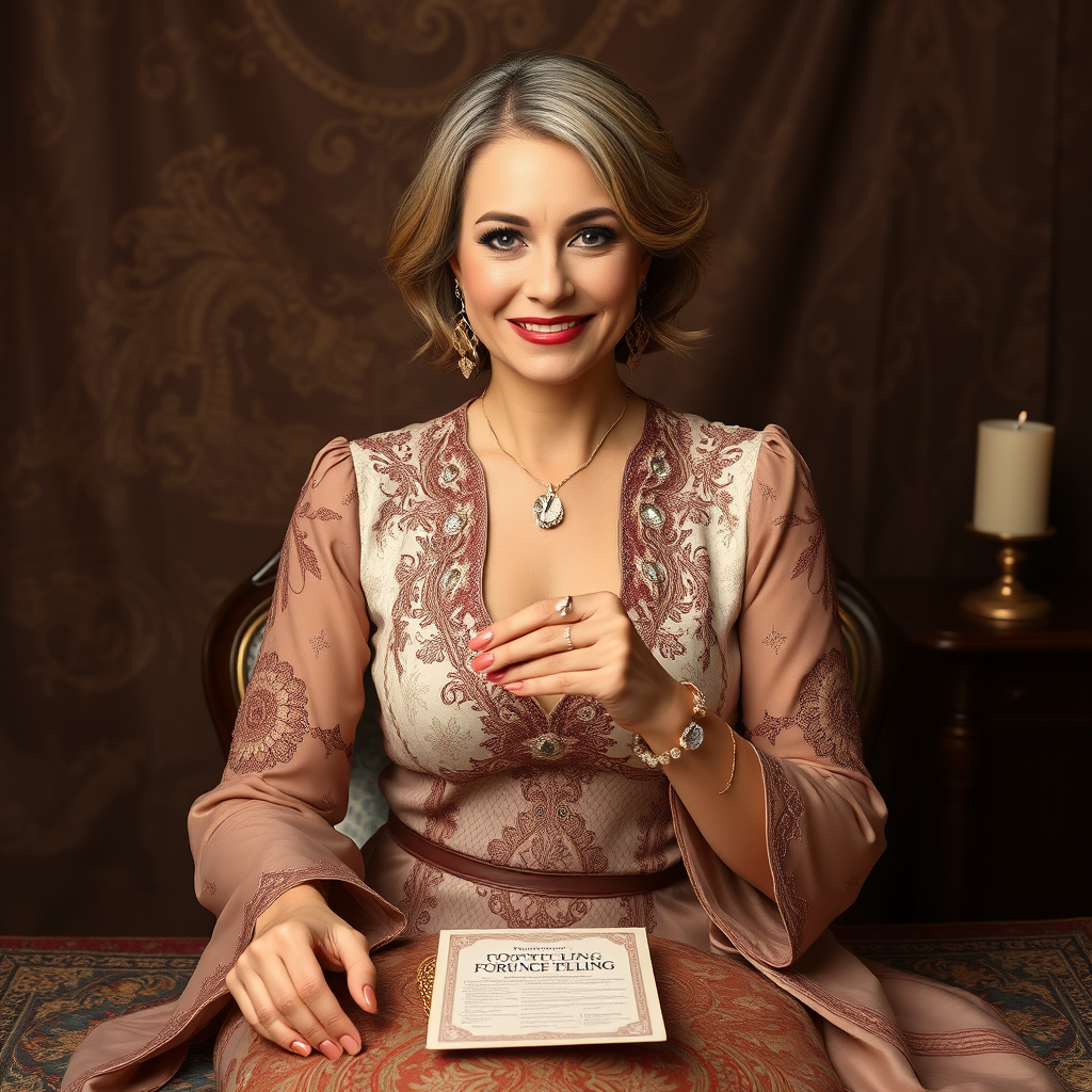 Main logo studio: Elegant mature feminine fortune telling Instagram name of brand Maary