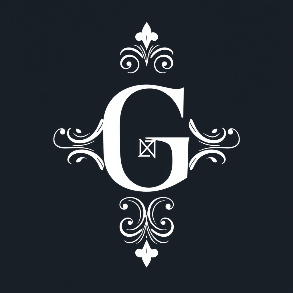 Main logo studio: elegant monogram logo g-o-n-z-a-l-o