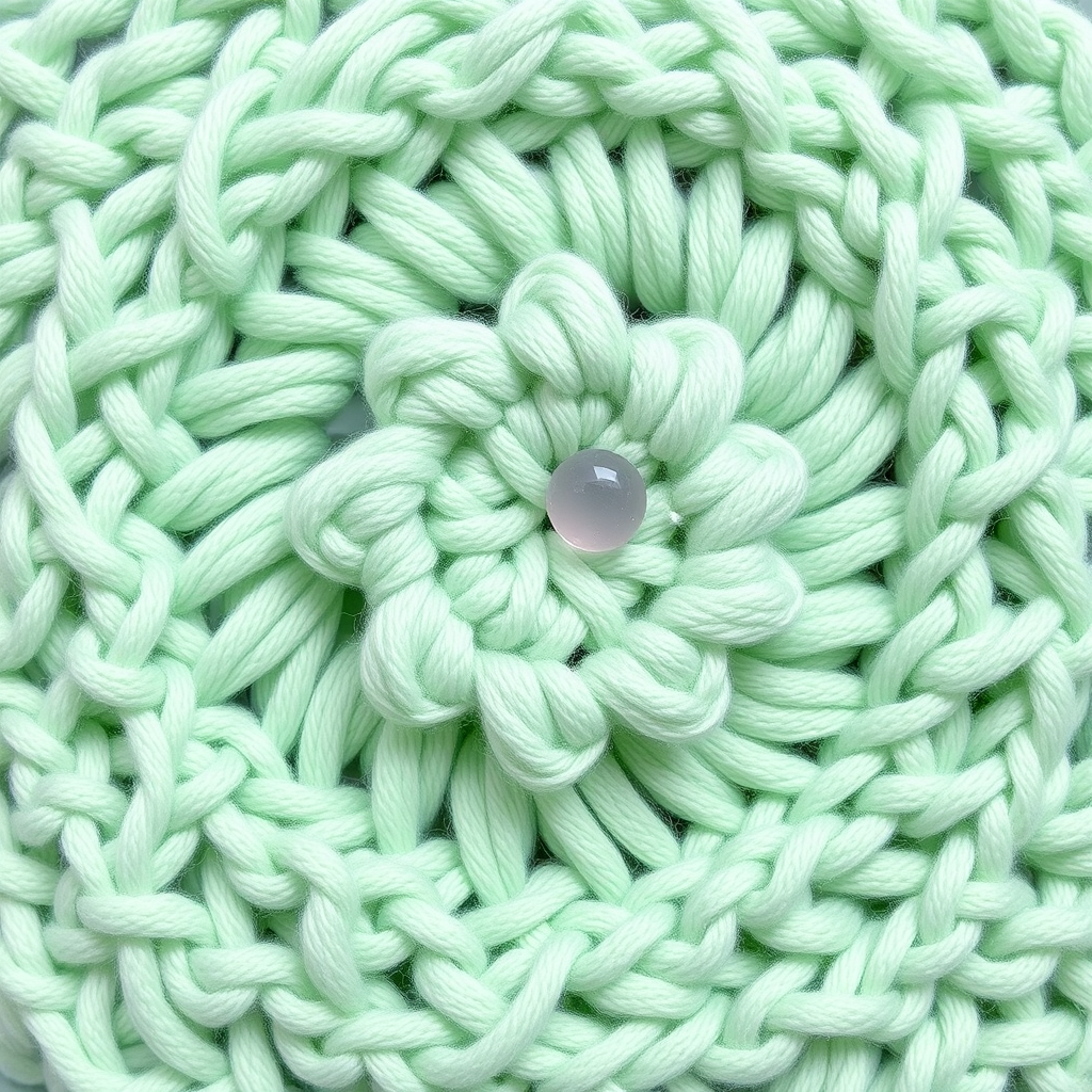 Main logo studio: The color pastel green and Rose Quartz and it is for crochet Businesses account on Instagram