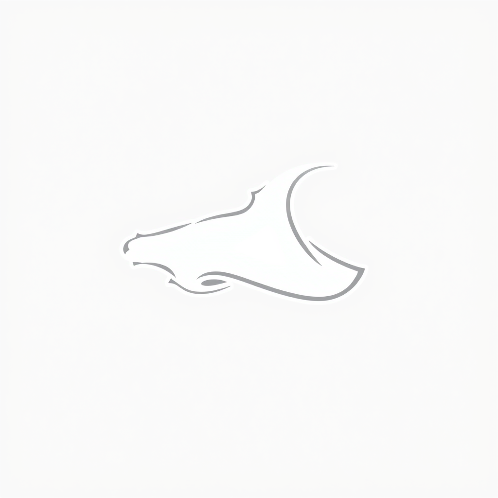 Main logo studio: Make a white begron stingray image logo