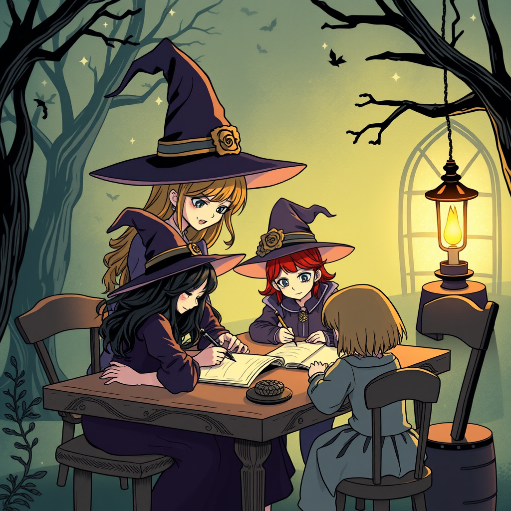 Main logo studio: A magical writing workshop in the style of the Witch Hat atelier manga