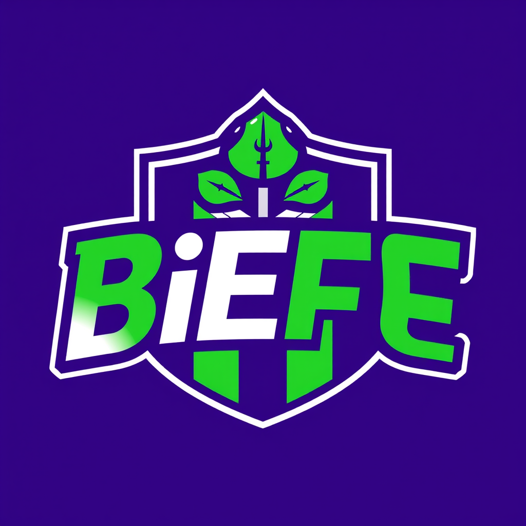 Main logo studio: creare logo per squadra fantacalcio denominata BiEffe, colori verde e viola con stemma e pallone