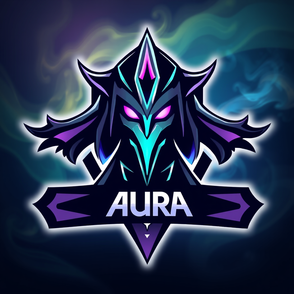 Main logo studio: "Aura" esport logo