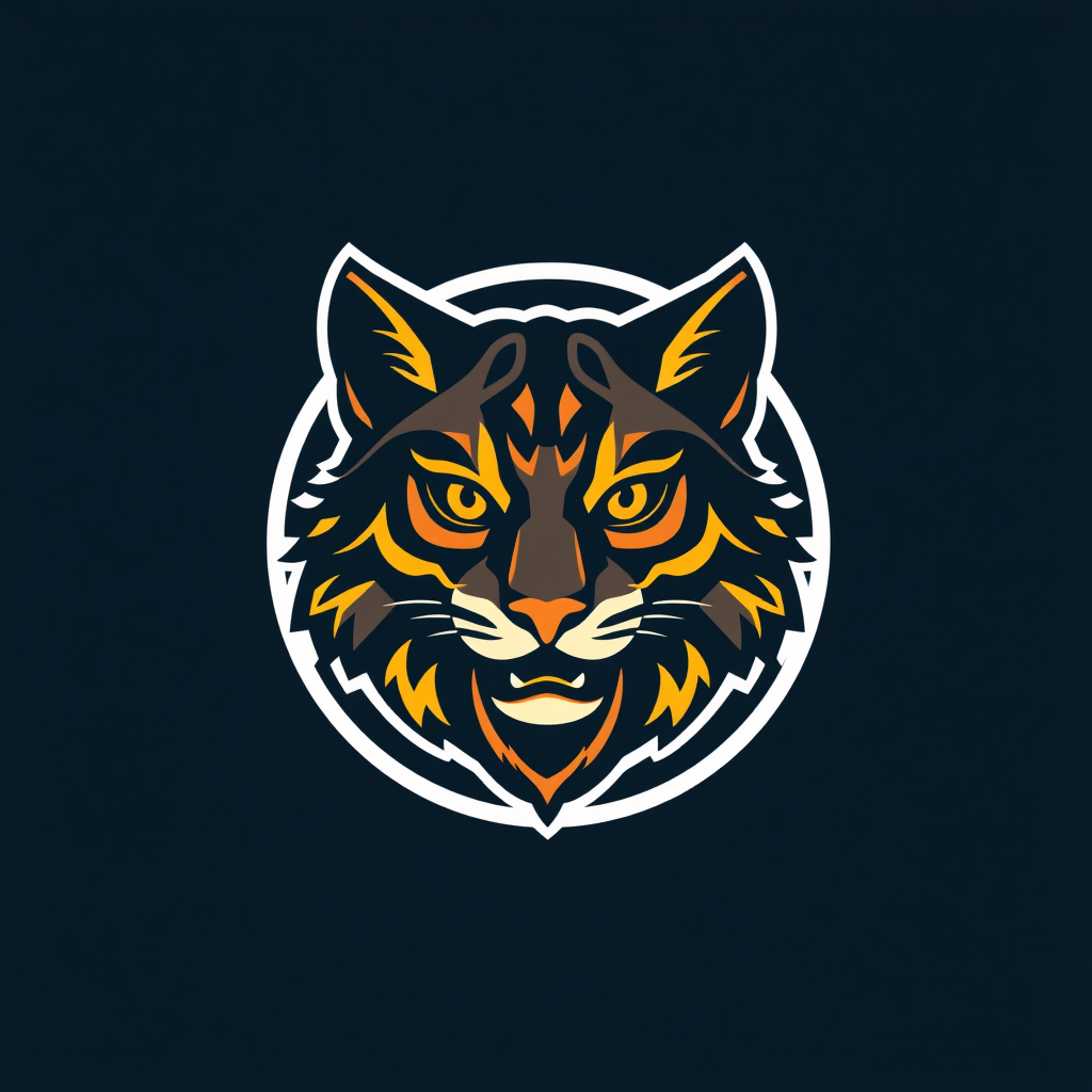 Main logo studio: Buat kan logo kucing versi apii yang berwarna warni