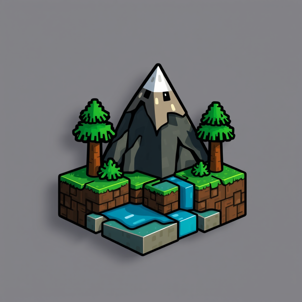 Main logo studio: Logo rangi „Mała Cegiełka” na serwer Minecraft, mała pikselowa cegła w stylu Minecraft, estetyczny i nowoczesny wygląd, wyraźne detale, lekki efekt 3D