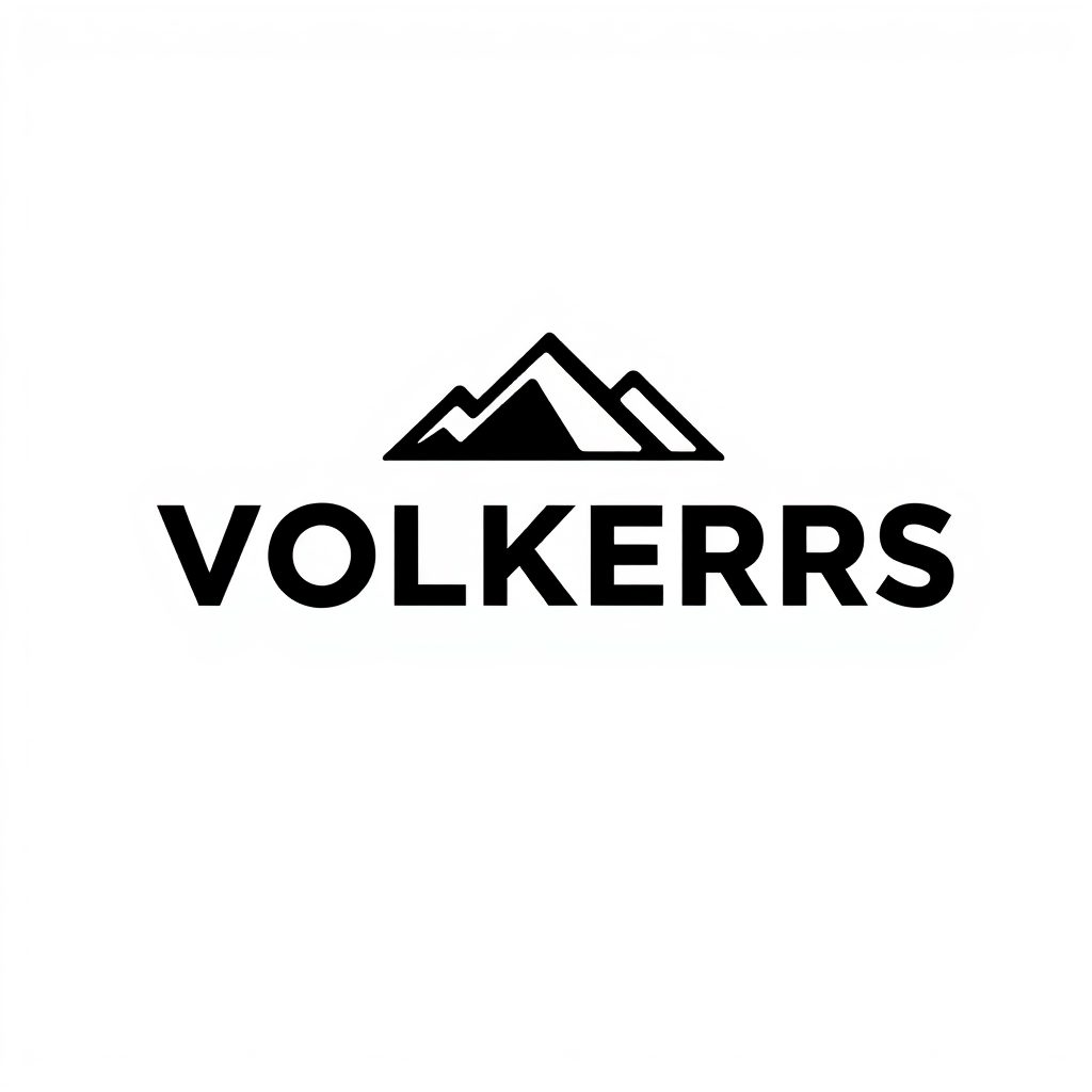 Wordmark Logo idea: wordmark logo of volkerrs , bold clean typography, flat vector logo, centered, solid white background, high contrast, professional brand identity
