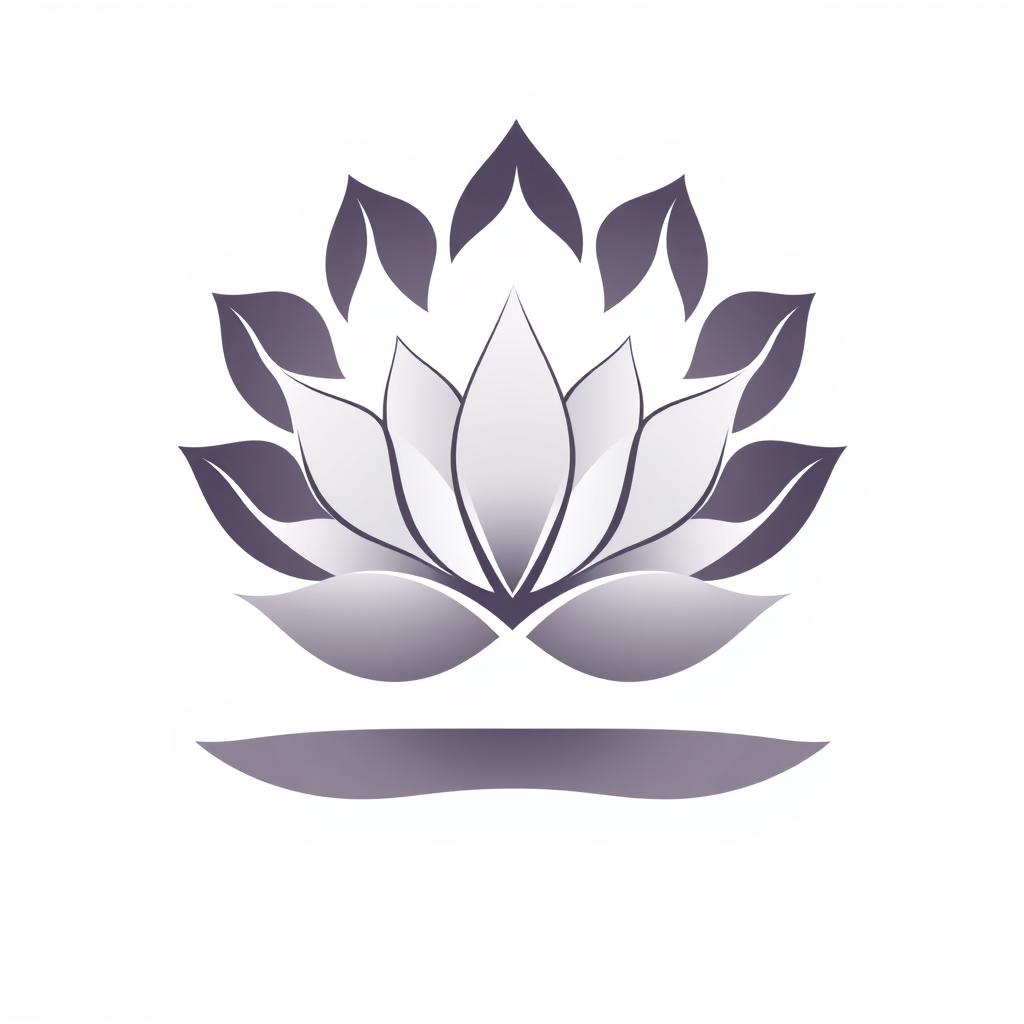 Monogram Logo idea: monogram logo combining the letters rounded app icon logo for a meditation app, calming gradient, lotus symbol , elegant intertwined letterforms, flat
