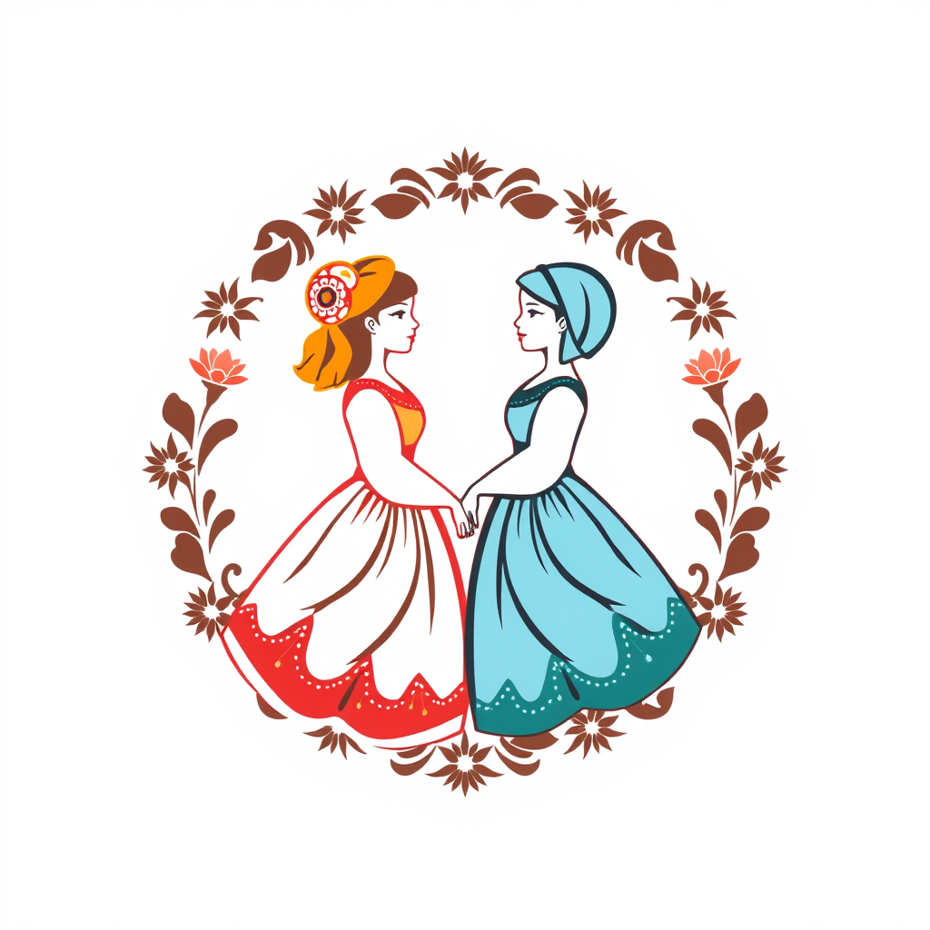 Main logo studio: Stwórz kolorowe, radosne logo dla „KGW Krzemieniew”. Polski folklor inspirowany wzorami łowickimi: barwne kwiaty, maki, chabry, malwy, ludowe ornament
