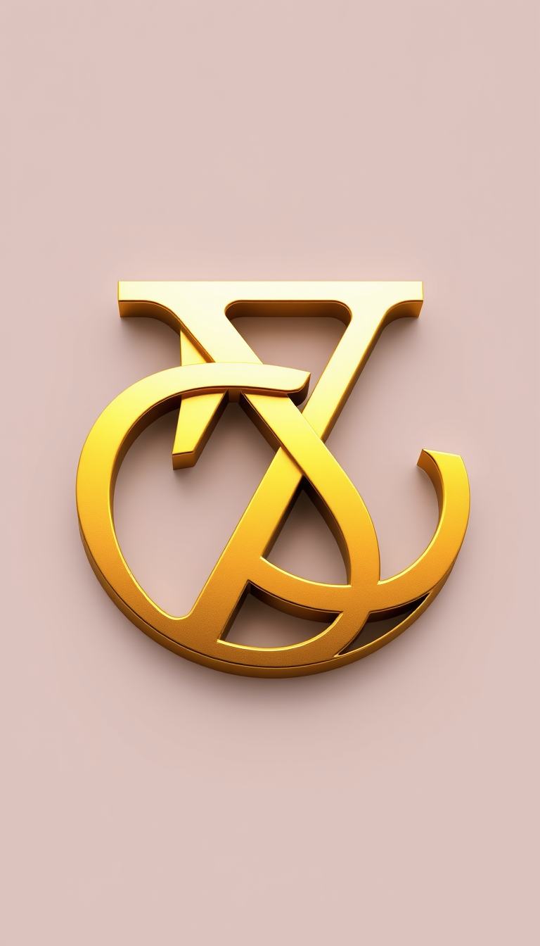 Main logo studio: Tawtaw monogram logo combining letters F and L, gold, luxury brand