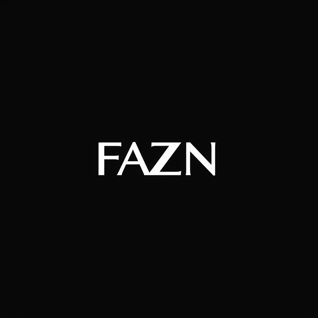 Main logo studio: FAZN. Brand that will be selling and reselling on social media platforms. Professional, clean, minimalist, customer enticing, trustworthy, business, p