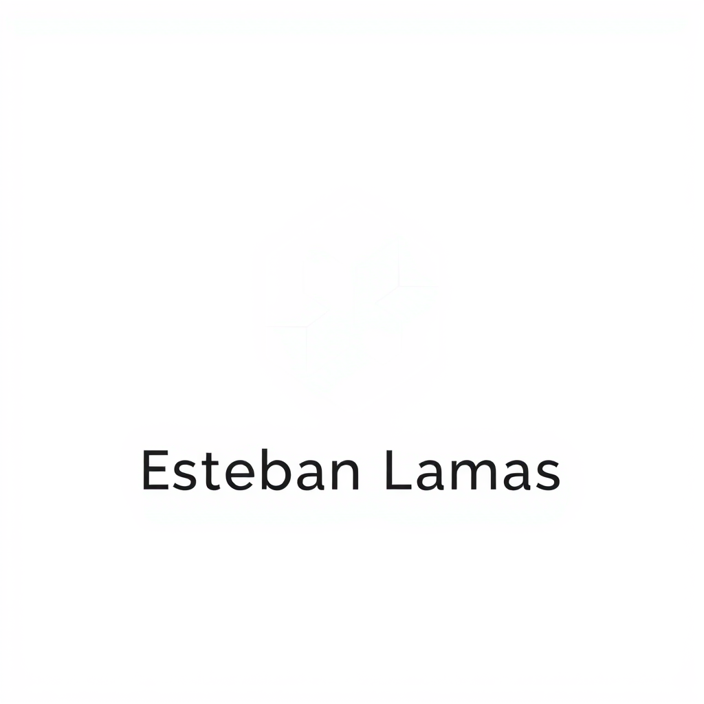 Abstract Logo idea: abstract logo mark for Quiero un logo para estudio de carpintería a medida llamado Esteban Lamas. Estilo profesional, moderno, premium y confiable. Qu