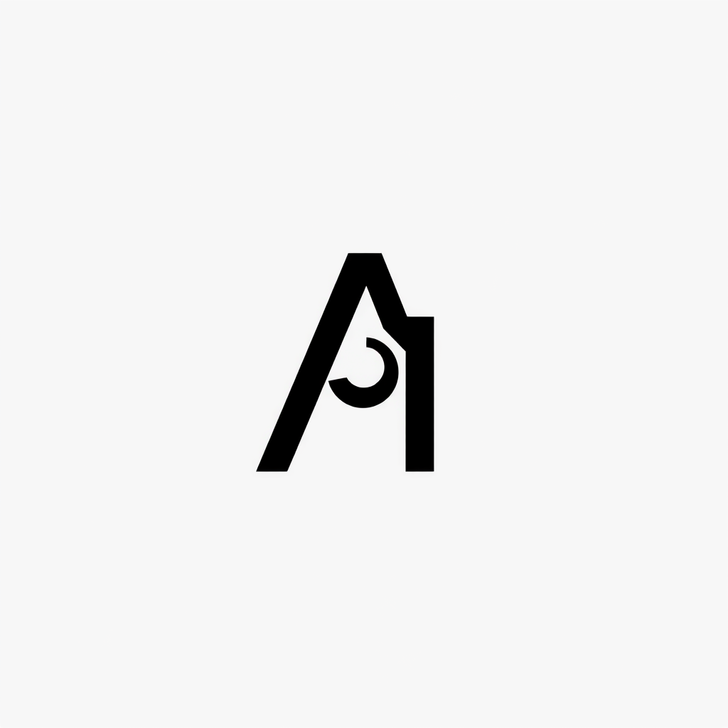 Minimalist Logo idea: minimalist logo, simple geometric mark for Minimalist personal photography logo for "photo_ale.jpg", create a monogram using the letters P and A integ