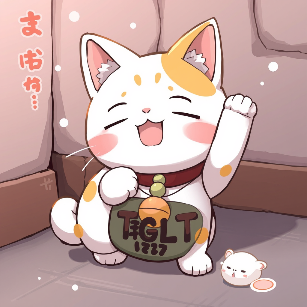 Main logo studio: name is “TGLT” in manekineko of anime dandadan
