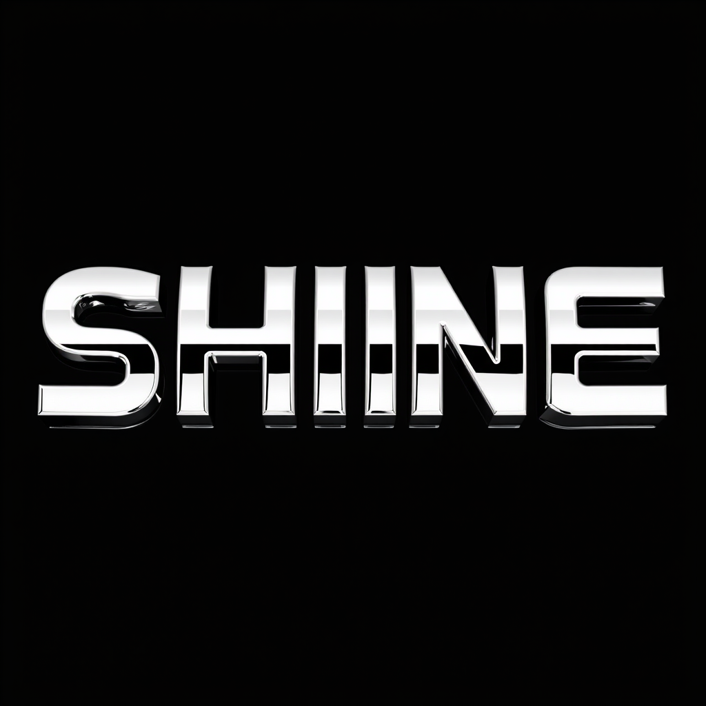 Main logo studio: Keep the previous design unchanged. Only redesign SHINE: form the word SHINE using the shape of a professional orbital car polisher. Keep SHIK exactly