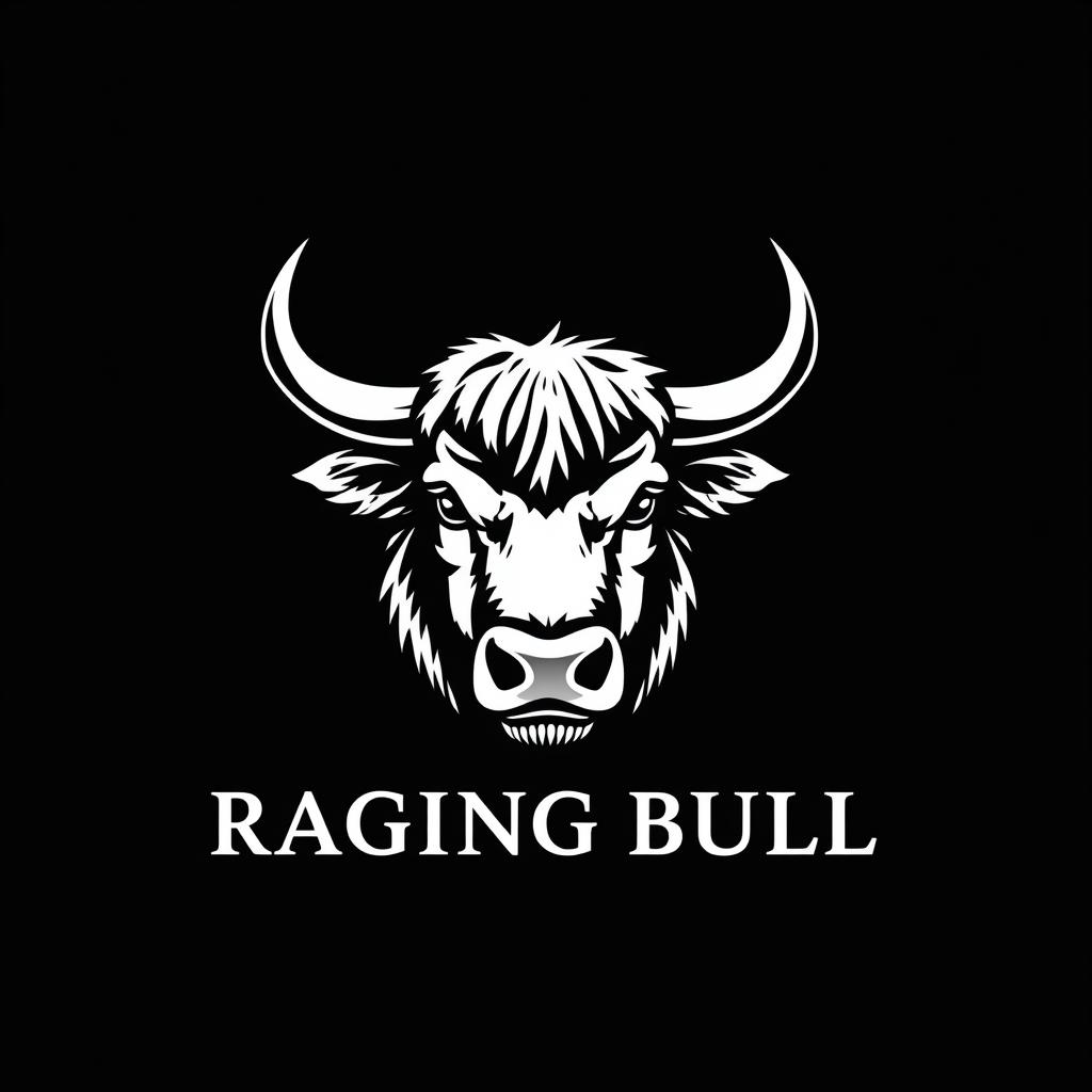 Main logo studio: NAME- RAGING BULL REAL ESTATE LLC IT OWNS RENTAL PROPERTIES AND RENTS/LEASES APARTMENTS AND HOUSES. I WANT A BULL IN THE LOGO. THAT LOOKS LIKE A HIGHL