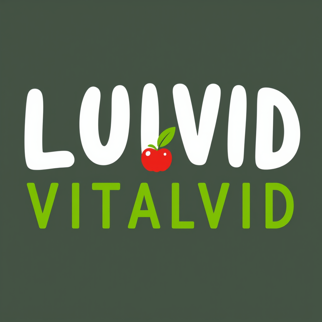 Main logo studio: Logo premium minimalista para chef vegana: **VITALVID**. Tipografía elegante, moderna, orgánica y muy legible. Reemplazar ÚNICAMENTE el punto de la pr