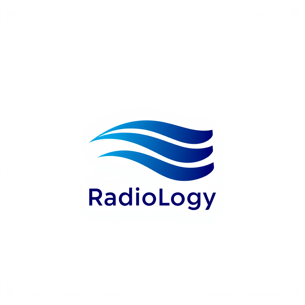 Minimalist Logo idea: minimalist logo, simple geometric mark for simple abstract swoosh mark logo for a Radiology Inventory Managment System, gradient indigo, I want it to
