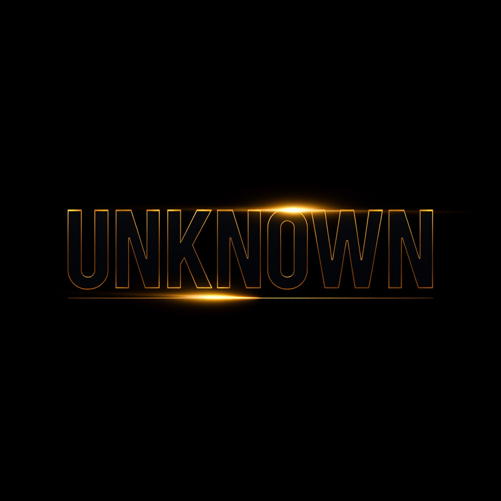 Main logo studio: Create a cinematic animated GIF logo for UNKNOWN based on the existing black-and-gold mafia-inspired design. Keep the exact logo style, typography, co