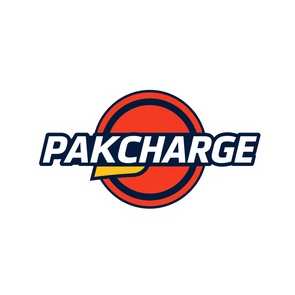 Main logo studio: PAKCHARGE is the brand name. Generate a modern logo which should be unique