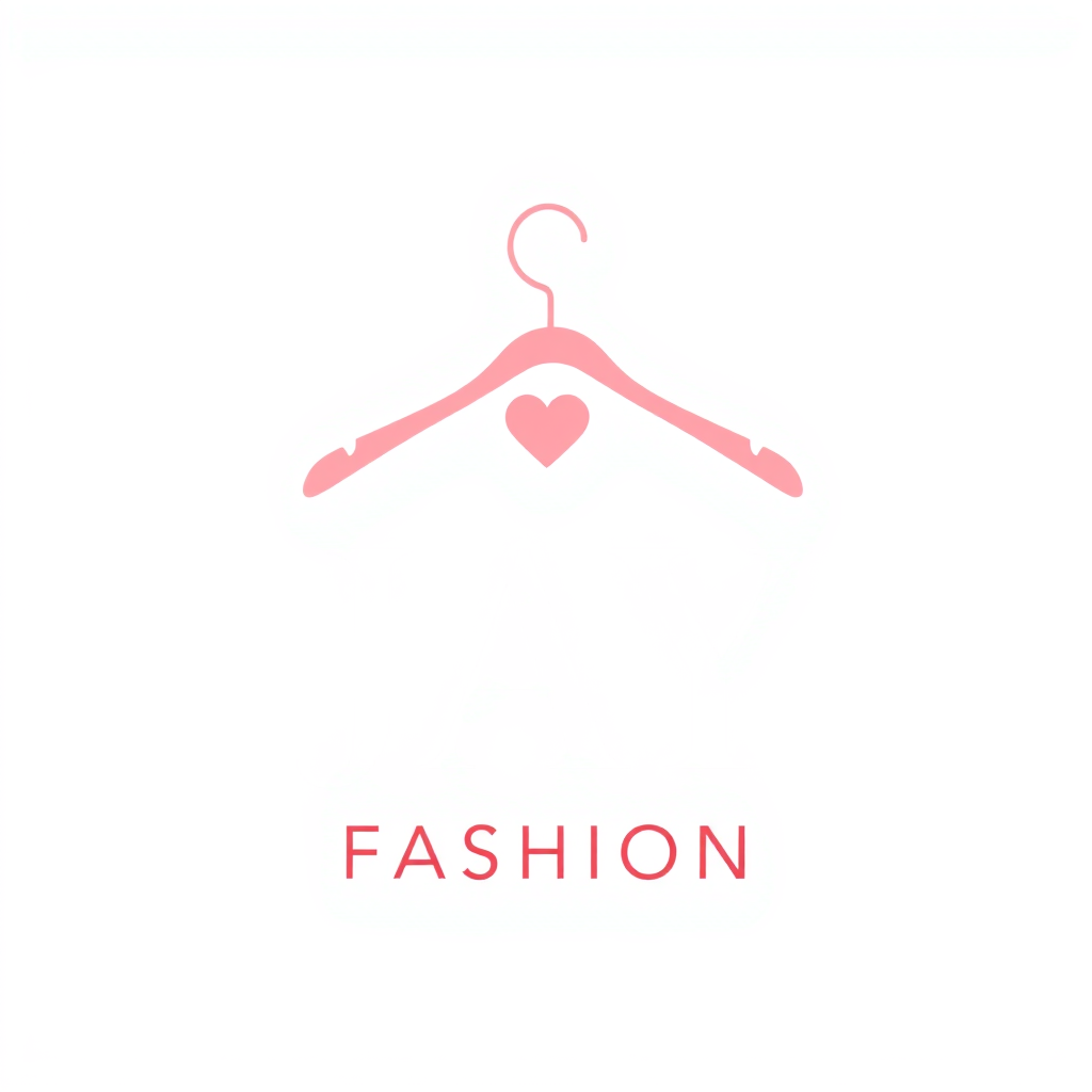 Main logo studio: > Create a premium, cute and memorable logo for JAY FASHION, a children's and baby clothing brand. Use a simple elegant baby hanger with a tiny heart