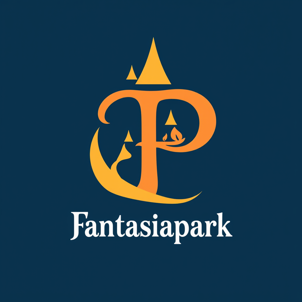 Main logo studio: create a logo from a theme park named "Fantasiapark". Make the F big, and then the Park under the Fantasia and the P by the Park also big