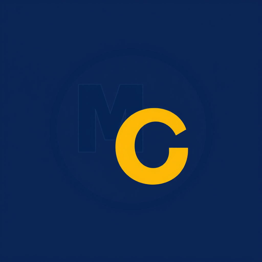 Main logo studio: Logo minimalista y moderno para una marca deportiva. Crear un símbolo circular o compacto, sin forma de escudo. Combinar de manera elegante las letras