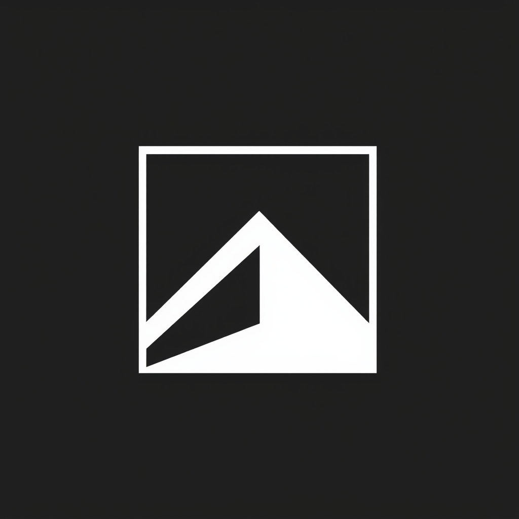 Main logo studio: Symbol”} Create a unique minimalist symbol for an architecture and design studio, combining geometric structure and spatial depth into one simple reco