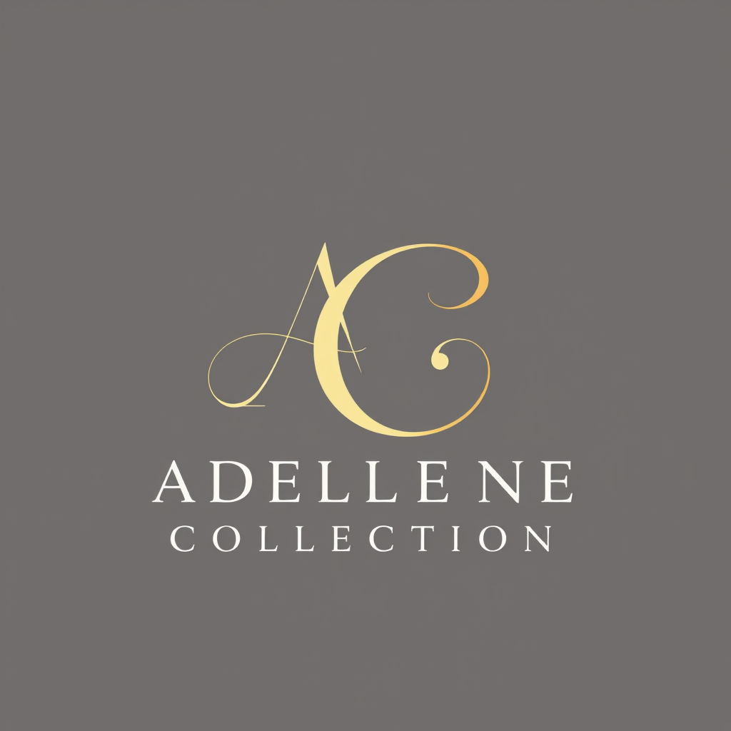 Main logo studio: Create an elegant, timeless, and luxurious logo for Adellene Collection, featuring the letters A and C artistically intertwined into one unique monogr