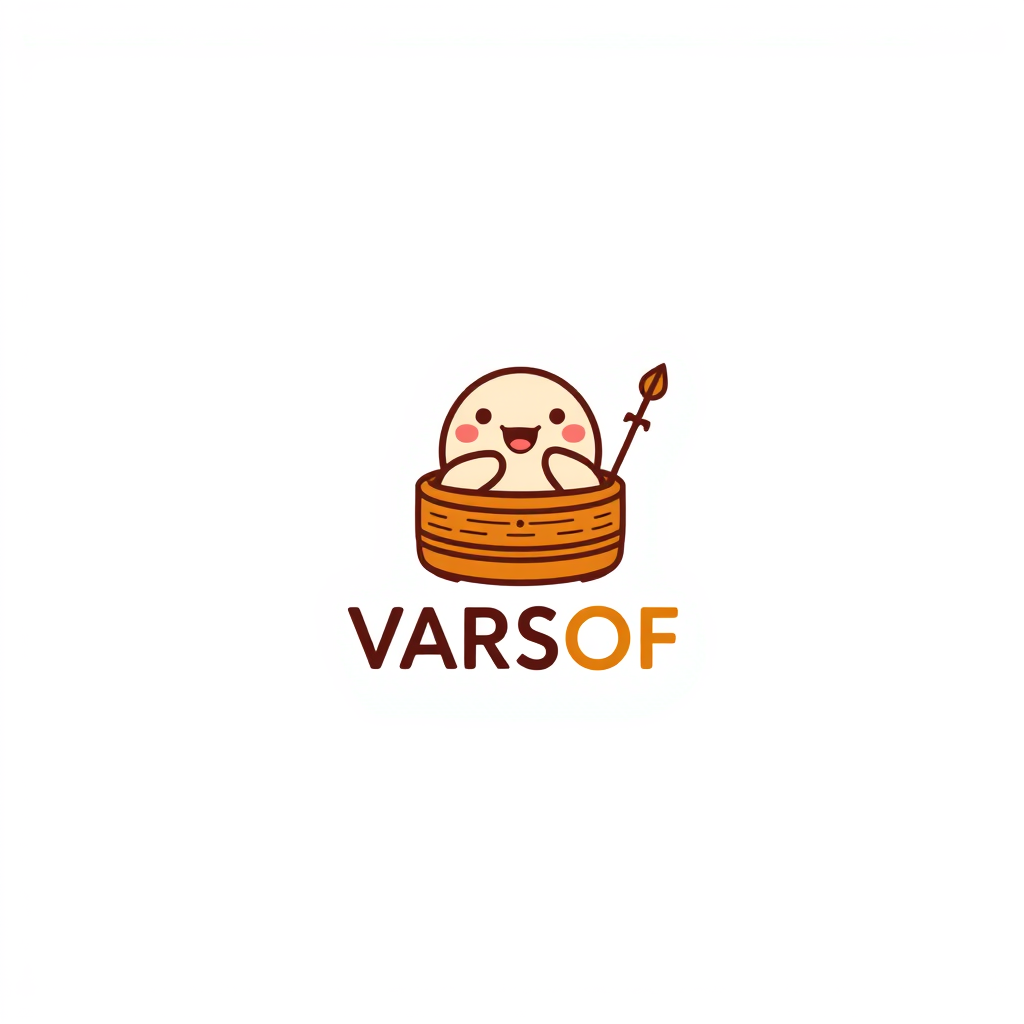 Minimalist Logo idea: minimalist logo, simple geometric mark for Create a mascot logo for a dimsum food business. The mascot should combine the different personalities of a