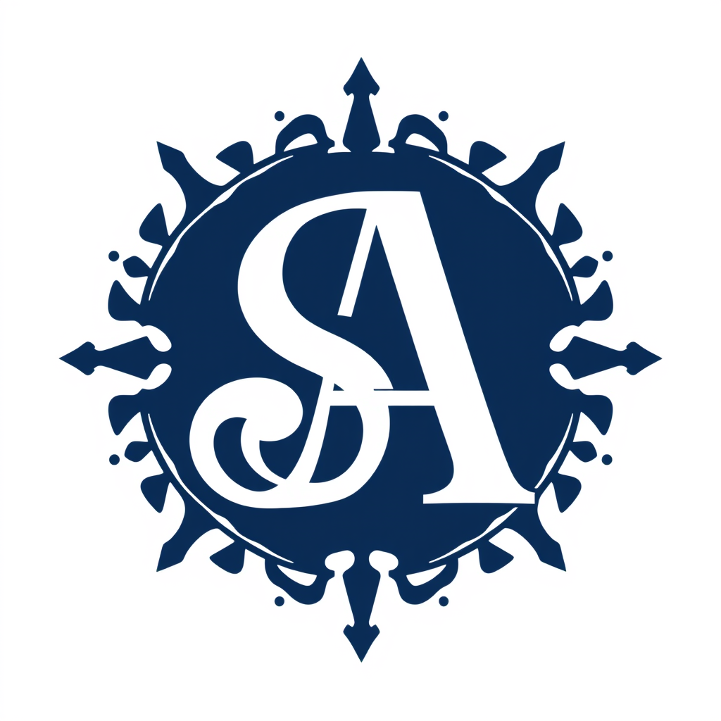 Monogram Logo idea: monogram logo combining the letters Do a logo circle using the colours navy blue white and black busines called steinkardi allure make it African them