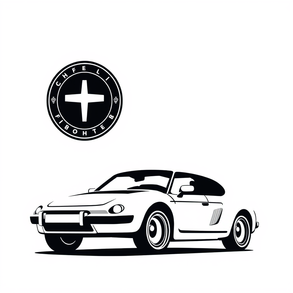 Main logo studio: Hej kan du lave et logo til mig baggrunden skal hver sort så skal der være en hvid stribe lige i midten foroven skal der stå Bedstbiligst nedenunder s