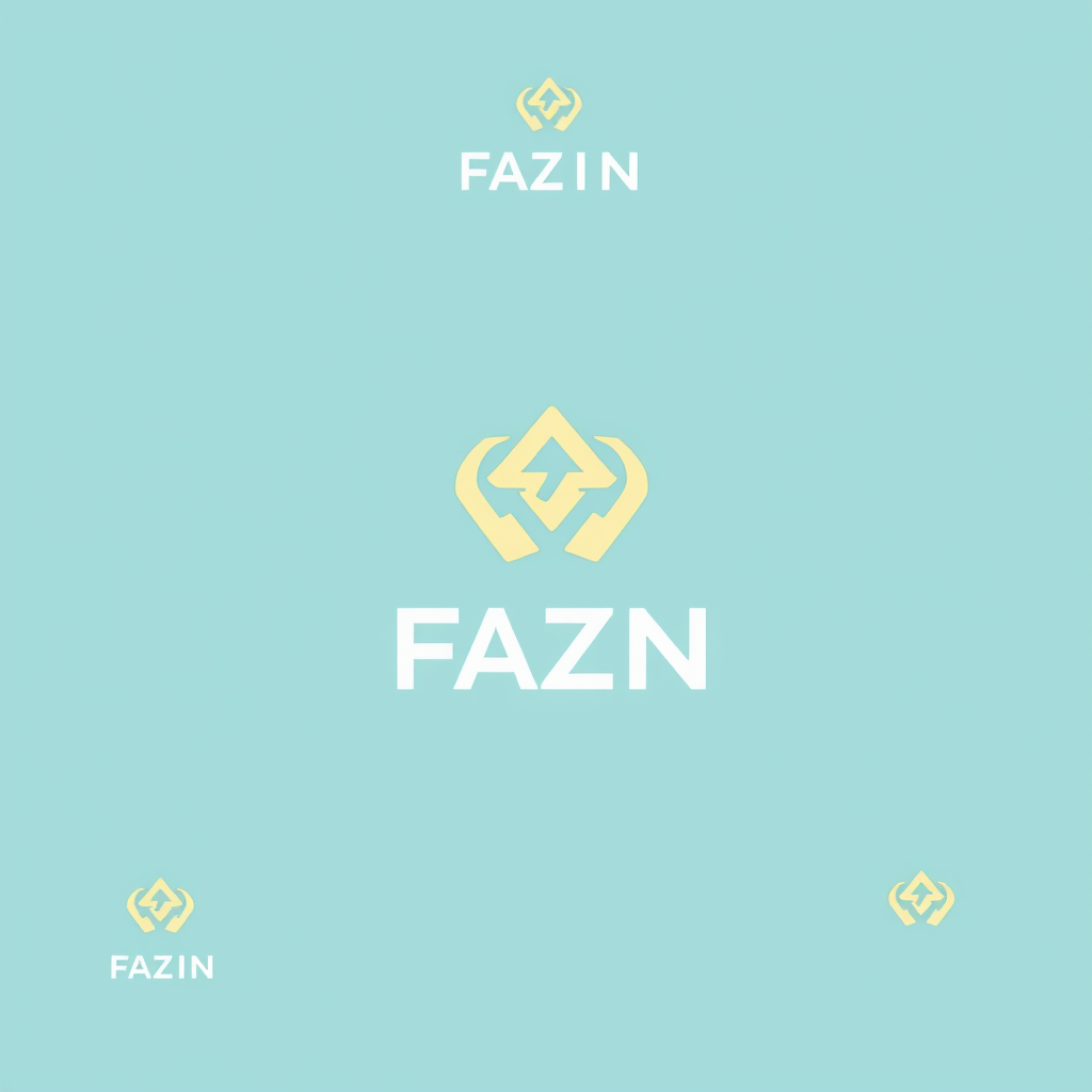 Main logo studio: FAZN. Brand that will be selling and reselling on social media platforms. Professional, clean, minimalist, customer enticing, trustworthy