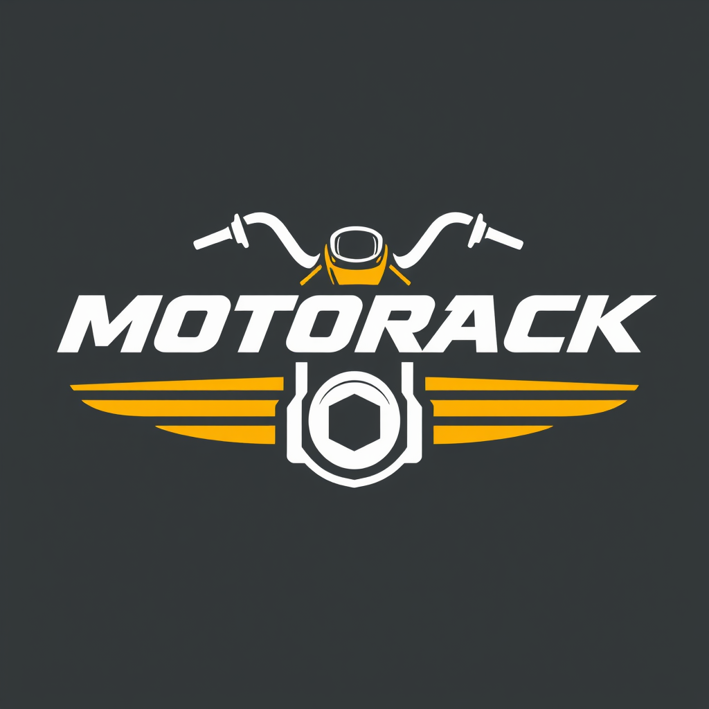 Main logo studio: Diseña un logo para MOTORACK, marca mexicana de refacciones de desgaste y mantenimiento preventivo para motocicletas. Estilo premium, moderno, industr