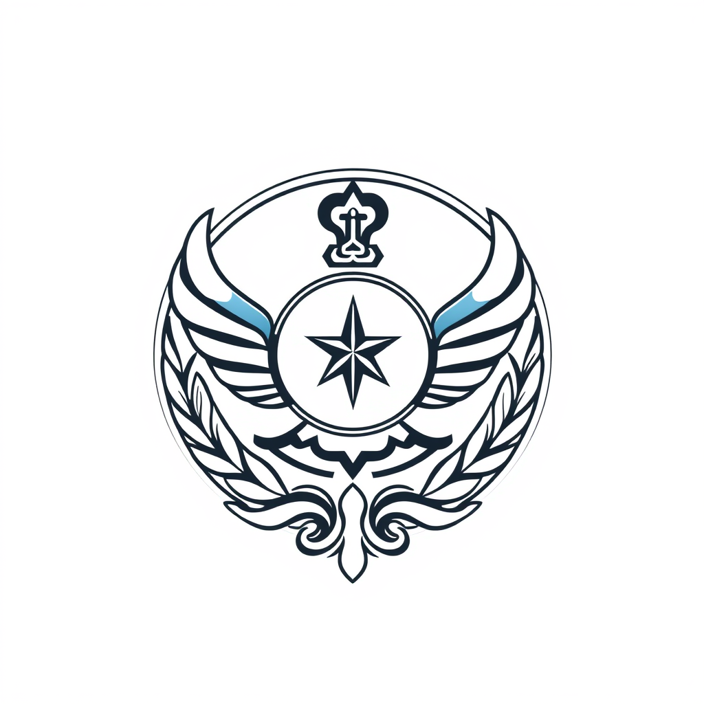 Emblem Logo idea: emblem logo of United Islamic Air Corps air force emblem for plane usage must be distinguishable from distance-so no tiny details , intricate crest se