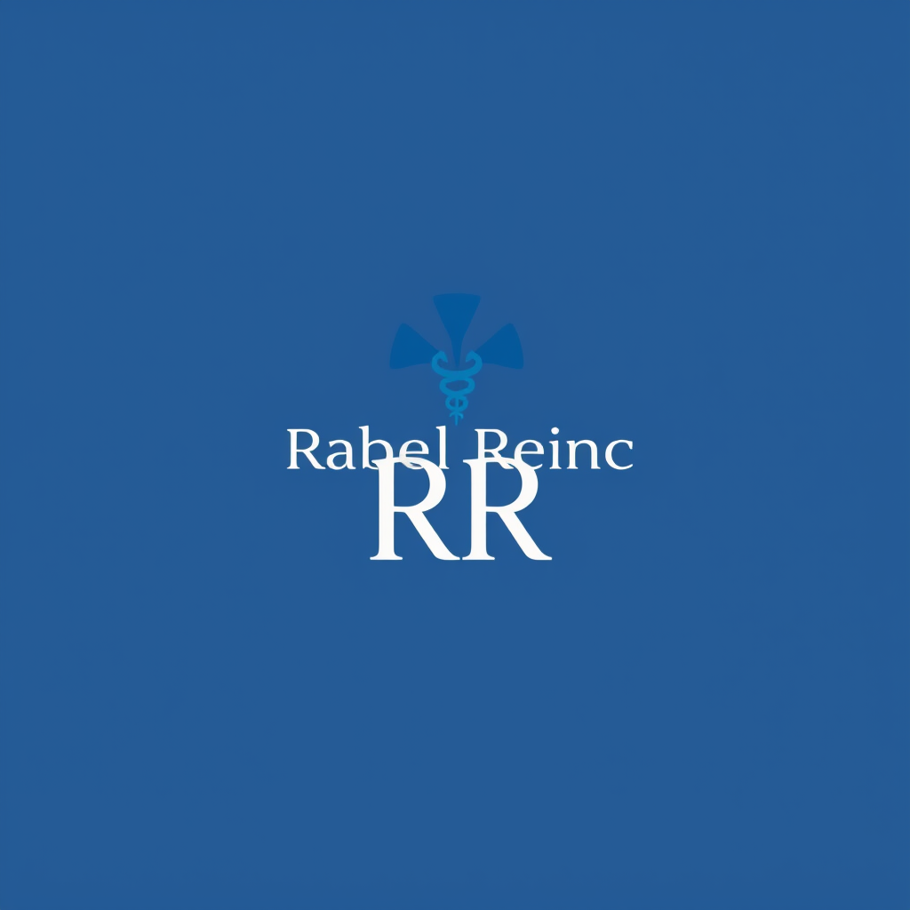 Main logo studio: Dr. Rafael Reinoso | Ortopedia y Traumatología | Monograma RR | Minimalista | Premium | Médico | Azul marino + azul médico + blanco | Geométrico | Ele