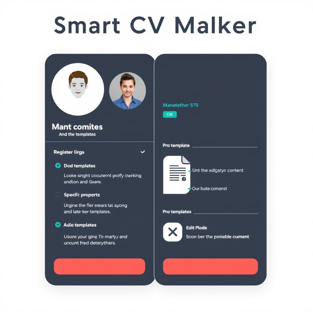 Main logo studio: Smart CV Maker basically an application name from there user can register and login and use the templates to create their own CVs there are free and p