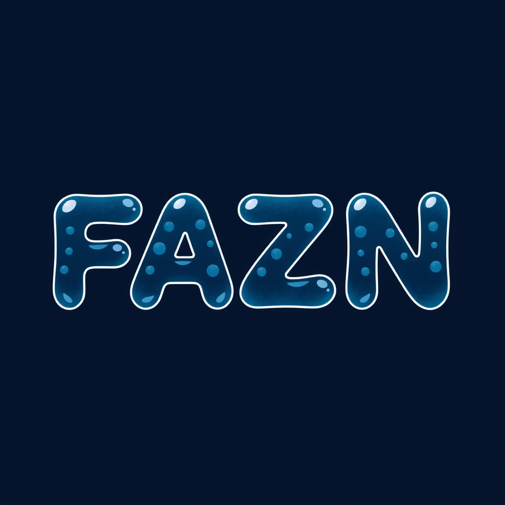 Main logo studio: My brand name is FAZN. MAKE A BUBBLY LOGO using the letters F A Z N