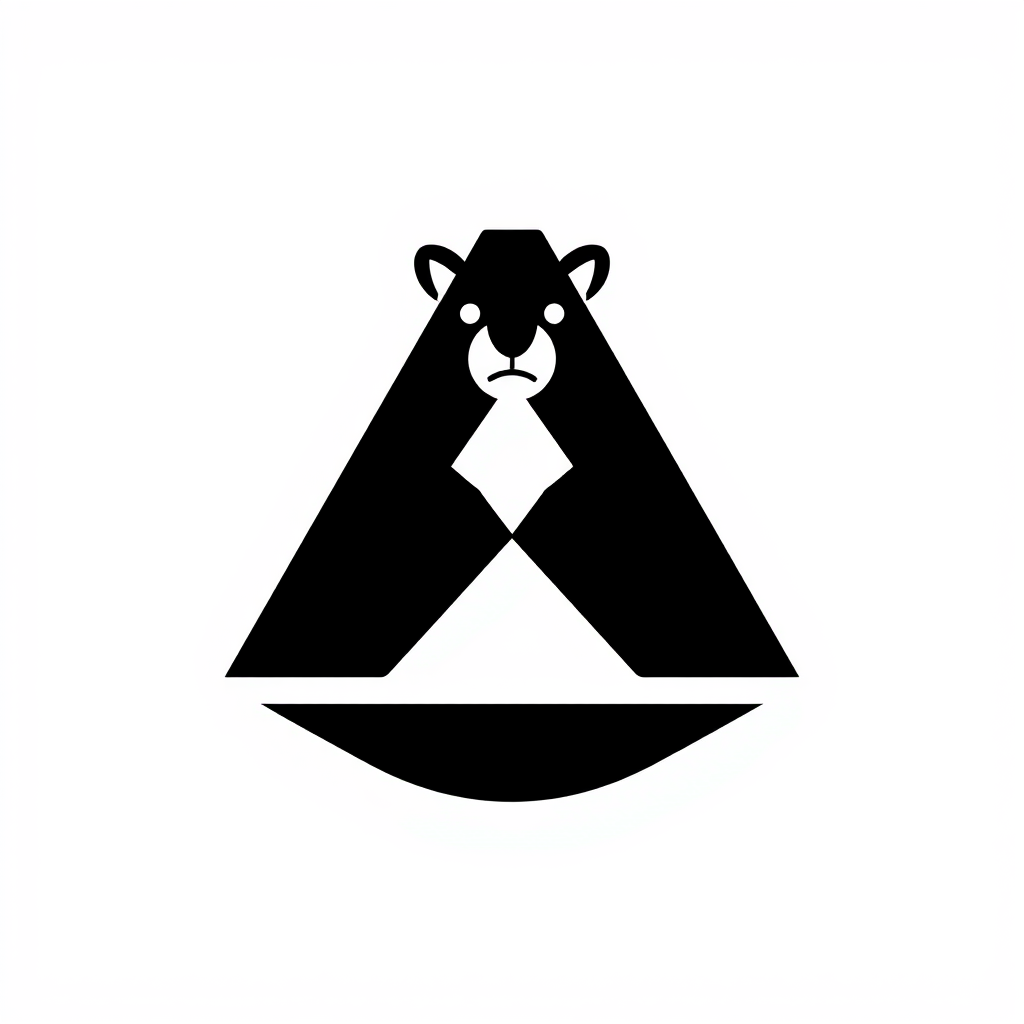 Minimalist Logo idea: minimalist logo, simple geometric mark for I provide zoos with data about their impact , flat vector, clean lines, centered, solid white background, l